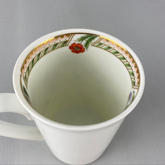 Otagiri Mugs Set of 2 Straight Sided Coffee Cups with Three Flower Pattern 6 oz - Picture 10 of 10